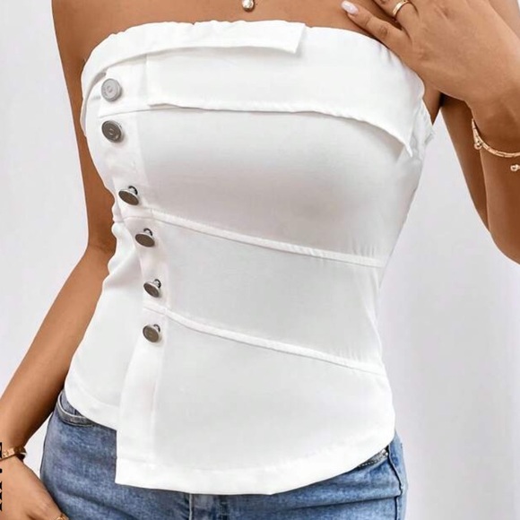 New SHEIN Asymmetrical Tube Top - Picture 4 of 7